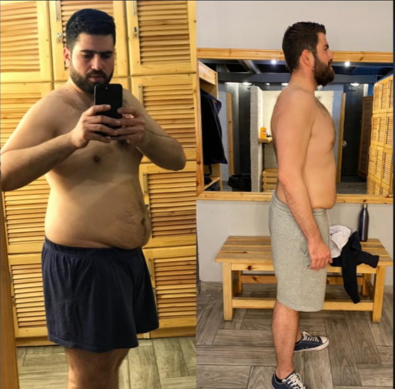 Client before and after, leaner and lighter