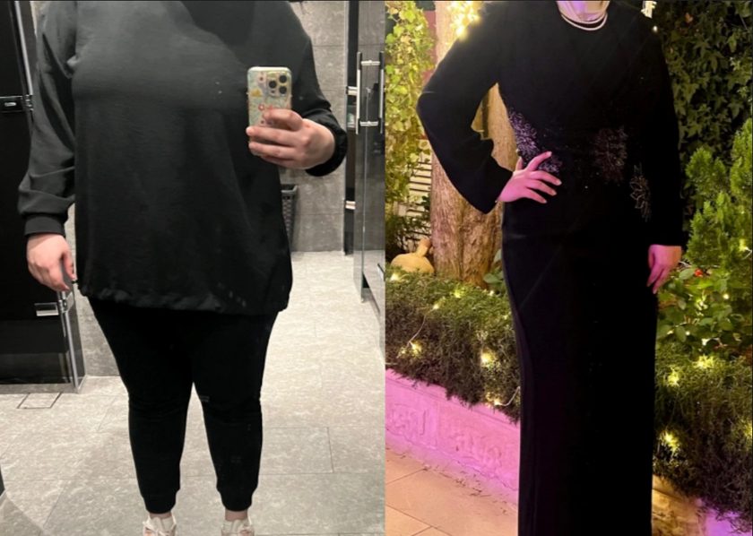 Client before and after, back to a favourite dress
